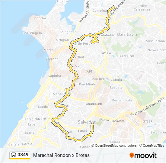 0349 Bus Line Map