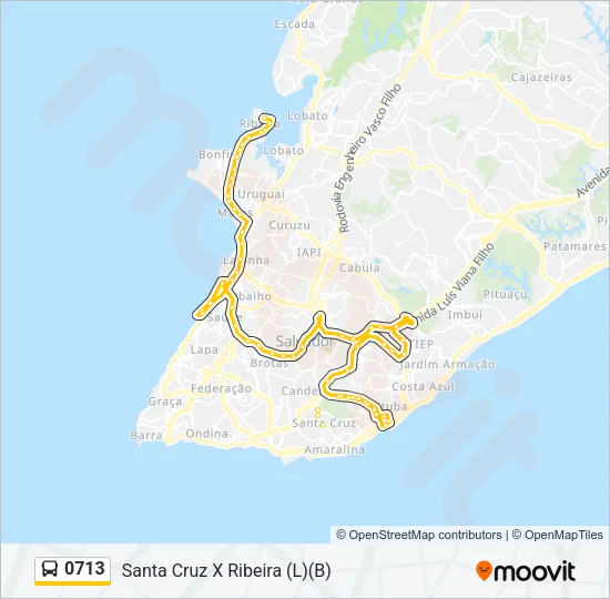 0713 Bus Line Map