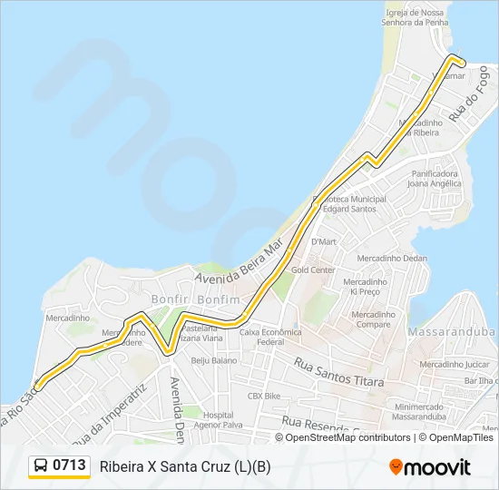 0713 Bus Line Map
