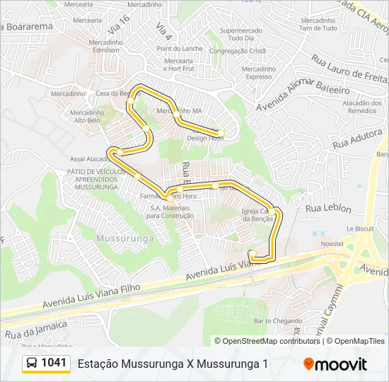 1041 Bus Line Map