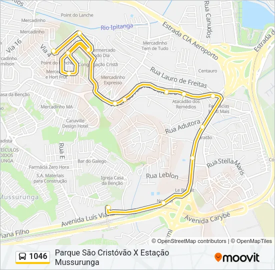 1046 Bus Line Map