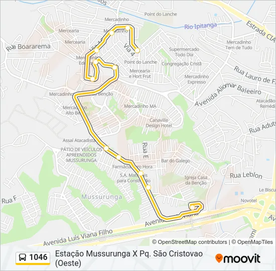 1046 Bus Line Map