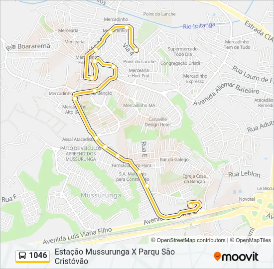 1046 Bus Line Map