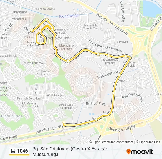 1046 Bus Line Map