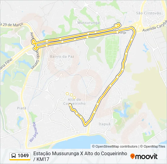 1049 Bus Line Map