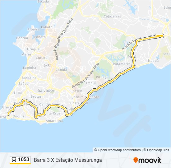 1053 bus Line Map