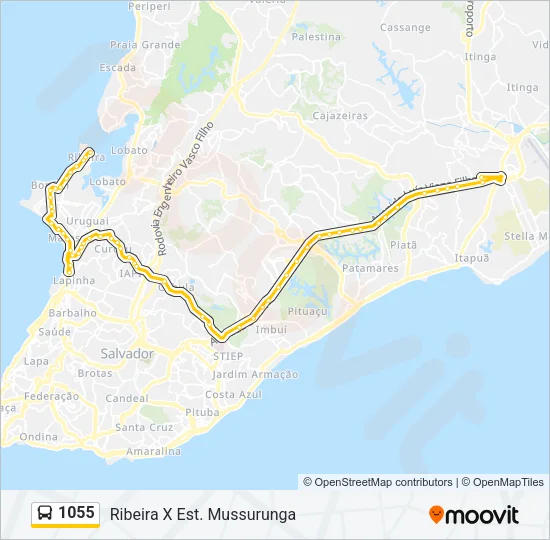 1055 Bus Line Map
