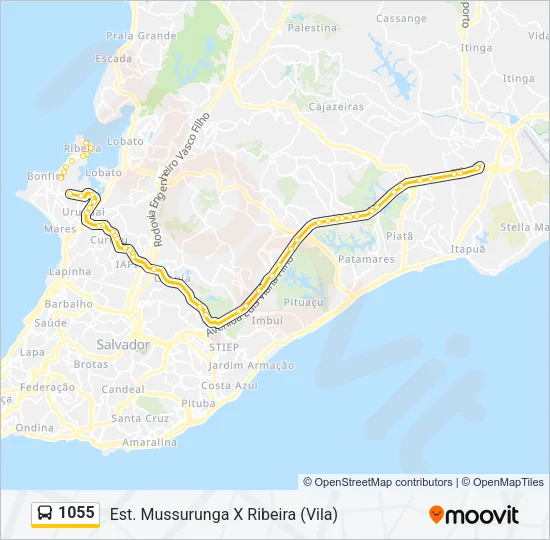 1055 Bus Line Map