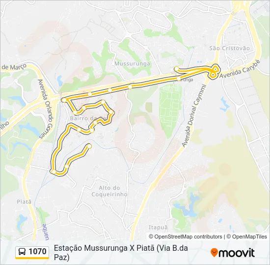 1070 Bus Line Map
