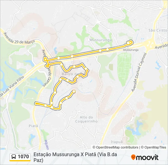 1070 Bus Line Map