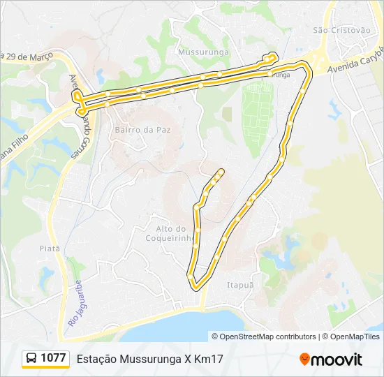 1077 Bus Line Map