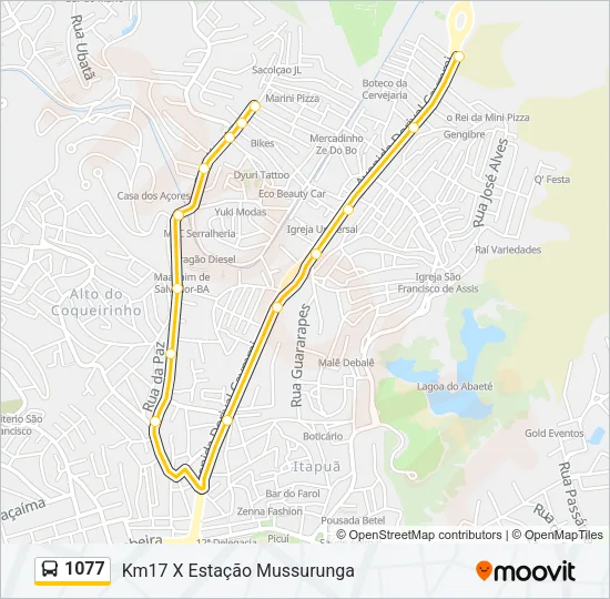1077 Bus Line Map