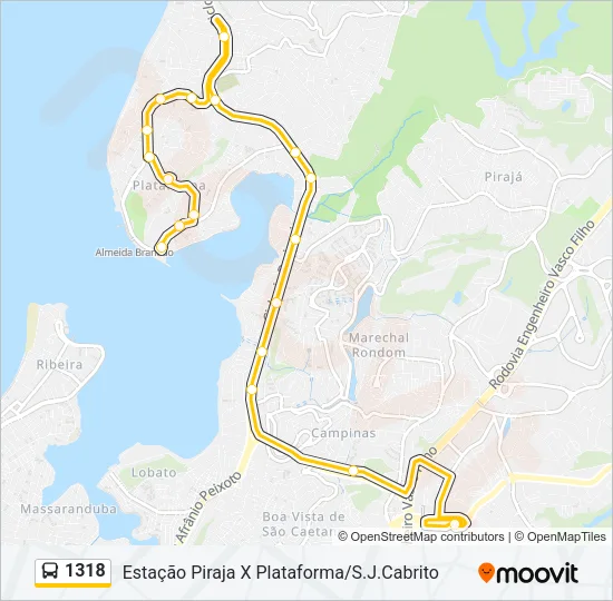 1318 Bus Line Map