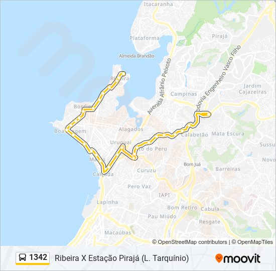 Mapa de 1342 de autobús