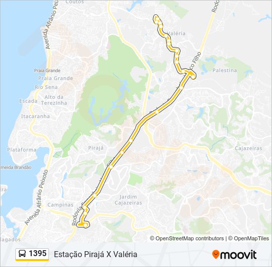 1395 Route: Schedules, Stops & Maps - Estação Pirajá X Valéria (Updated)