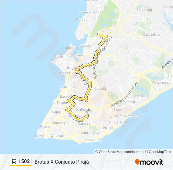 1502 Bus Line Map