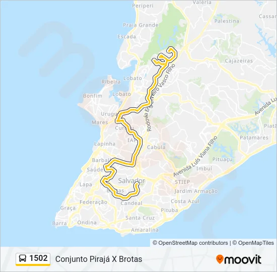 1502 Bus Line Map