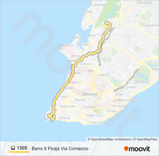 1505 Bus Line Map
