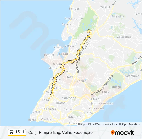 1511 Bus Line Map