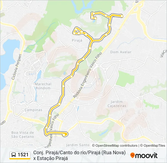 1521 Bus Line Map