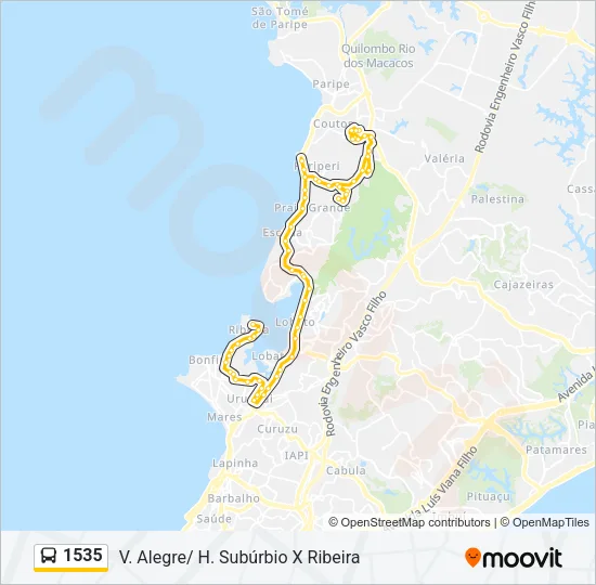 1535 Bus Line Map