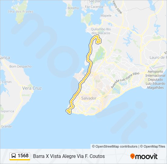 Mapa de 1568 de autobús