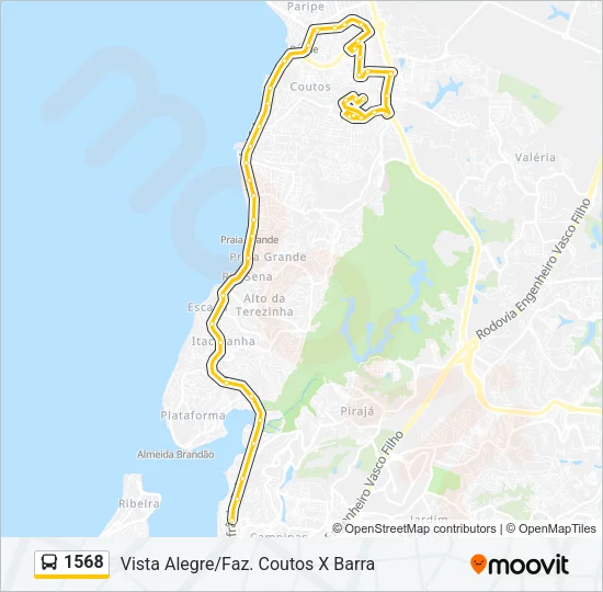 1568 Bus Line Map
