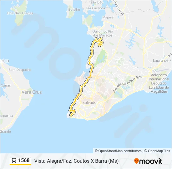 1568 Bus Line Map