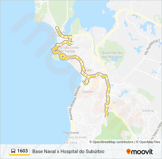 1603 Bus Line Map