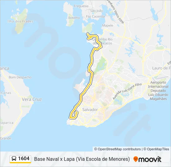 1604 Bus Line Map