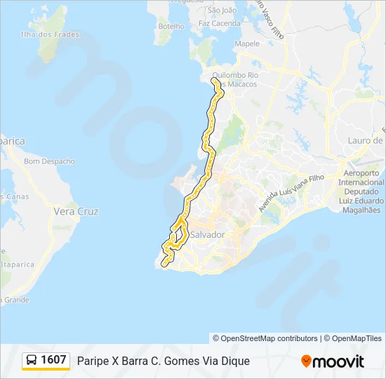 1607 Bus Line Map