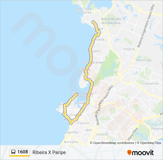 1608 Bus Line Map