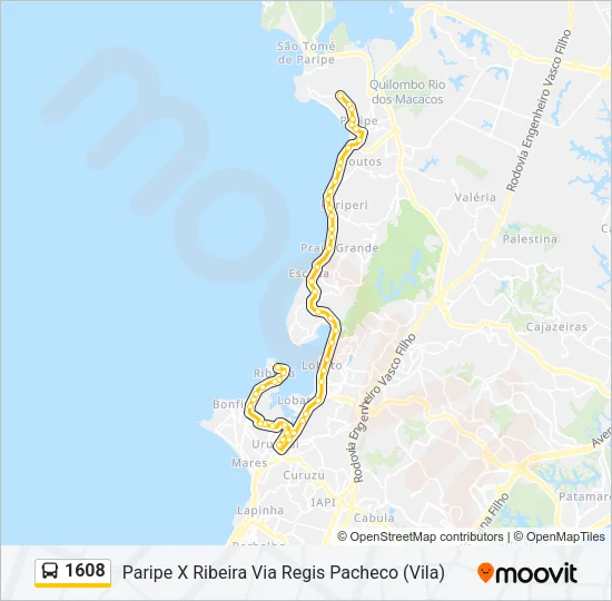 1608 Bus Line Map