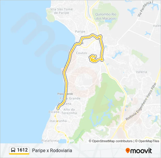 1612 Bus Line Map