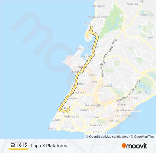 1615 Bus Line Map
