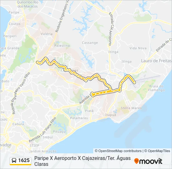 1625 Bus Line Map