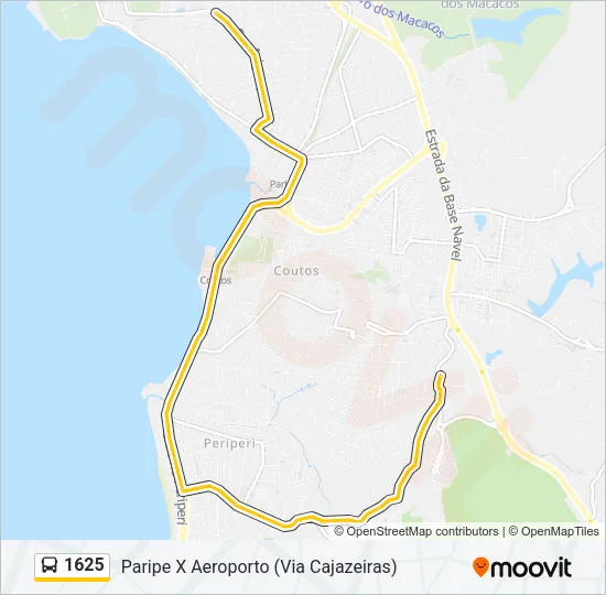 1625 Bus Line Map