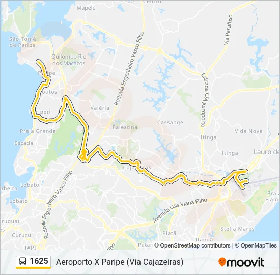 1625 Bus Line Map