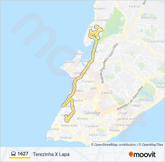 1627 Bus Line Map
