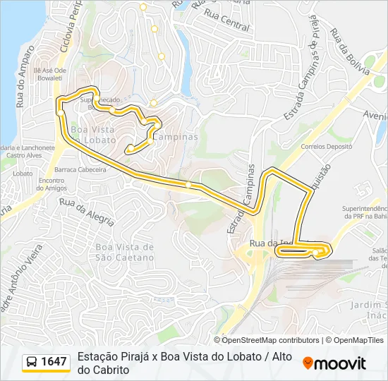 1647 Bus Line Map