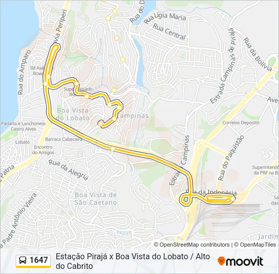 1647 Bus Line Map