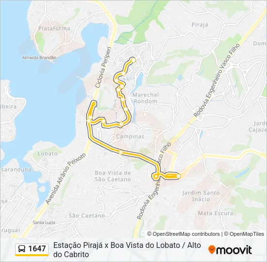 1647 Bus Line Map