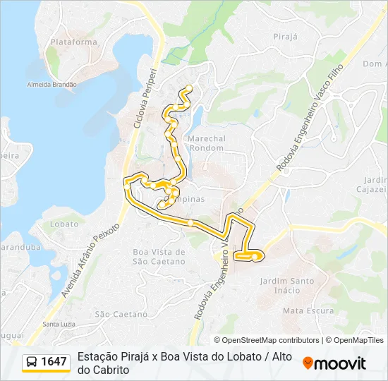 1647 Bus Line Map