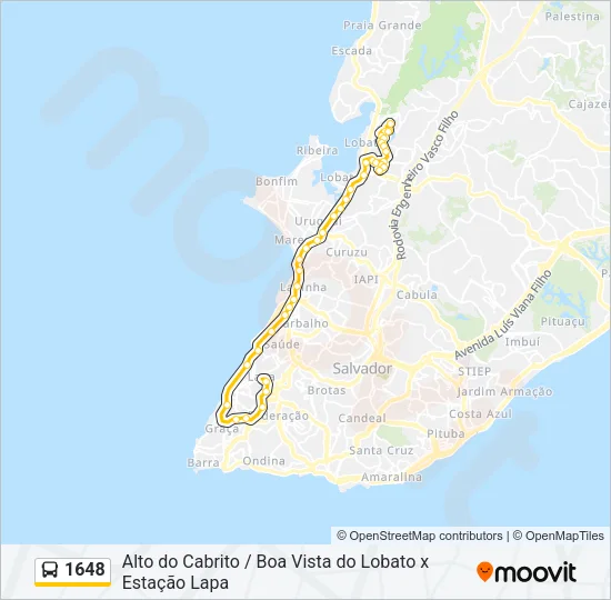 1648 Bus Line Map