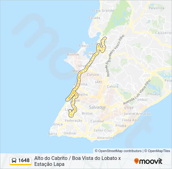 1648 Bus Line Map