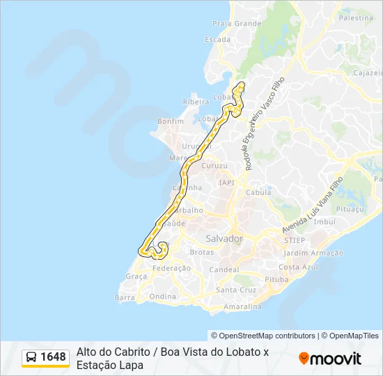 1648 Bus Line Map
