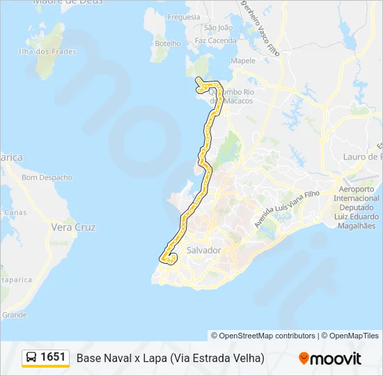 1651 Bus Line Map