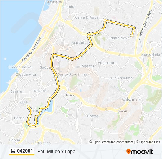 Mapa de 042001 de autobús