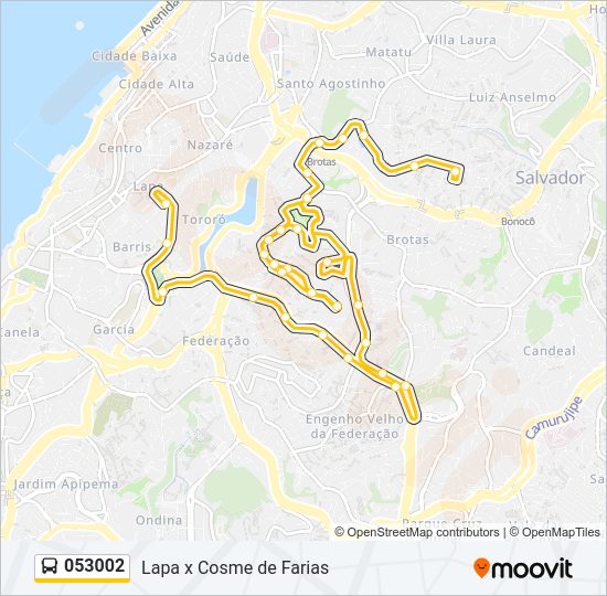 Mapa de 053002 de autobús