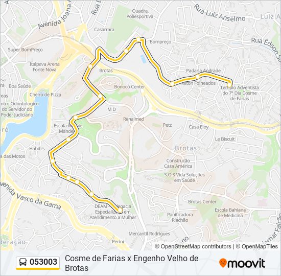 Mapa de 053003 de autobús